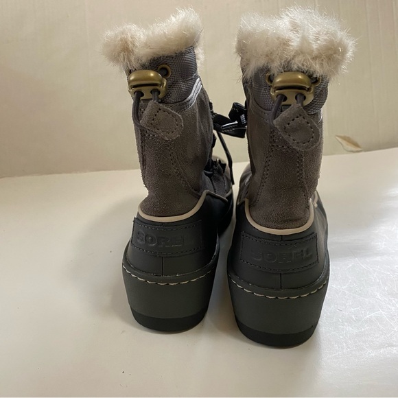 New Sorel Tivoli III Waterproof Faux Fux Boot Quarry/Cloud Grey 6 - Picture 5 of 11